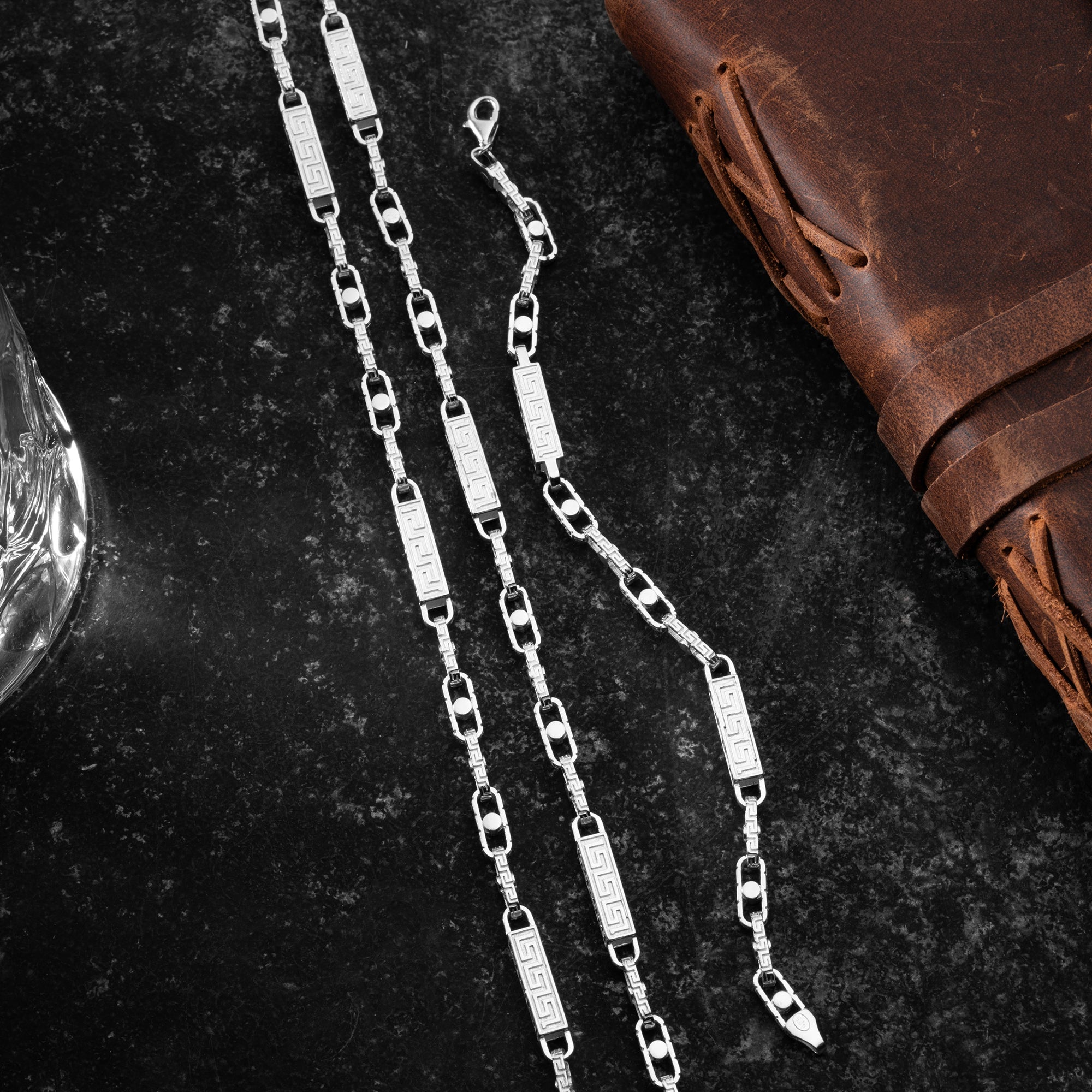 GREEK MONTE CARLO HALSKETTE SET | 925 SILBER