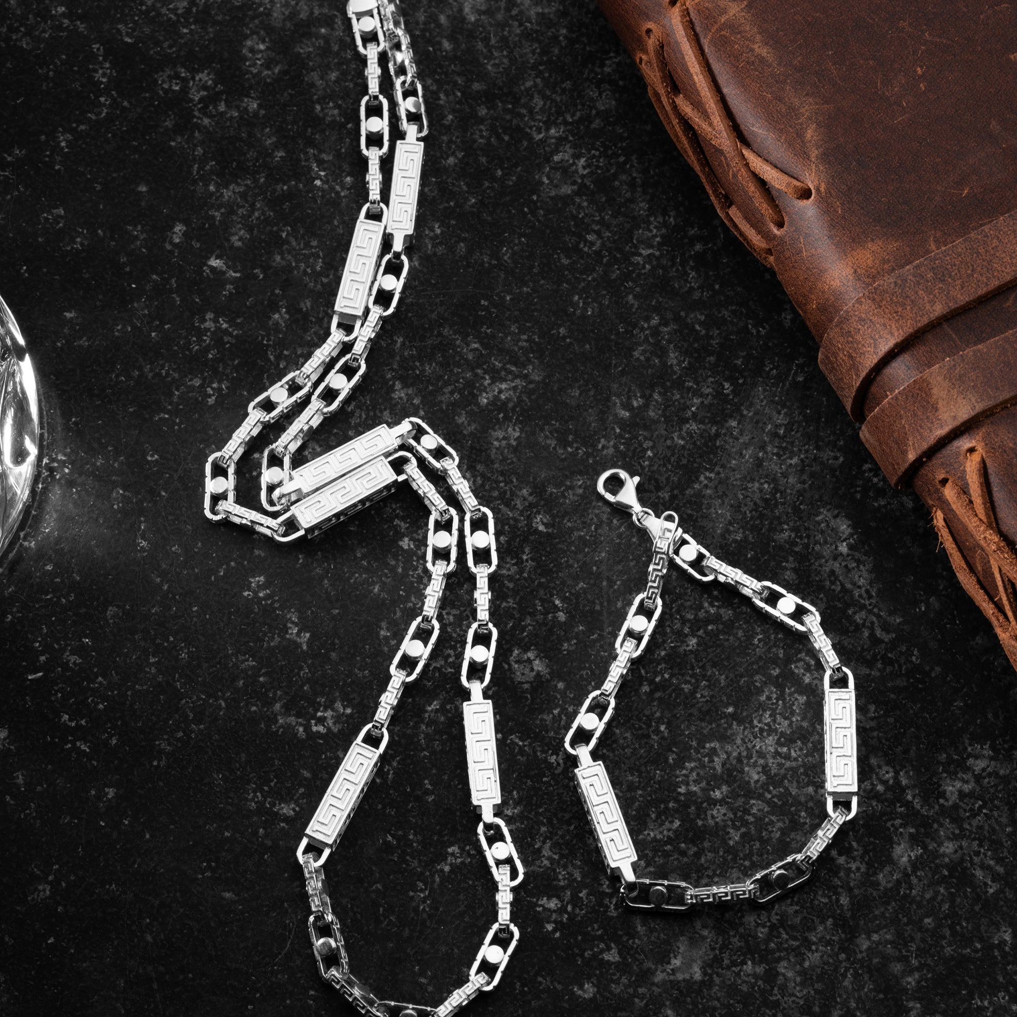 GREEK MONTE CARLO HALSKETTE SET | 925 SILBER