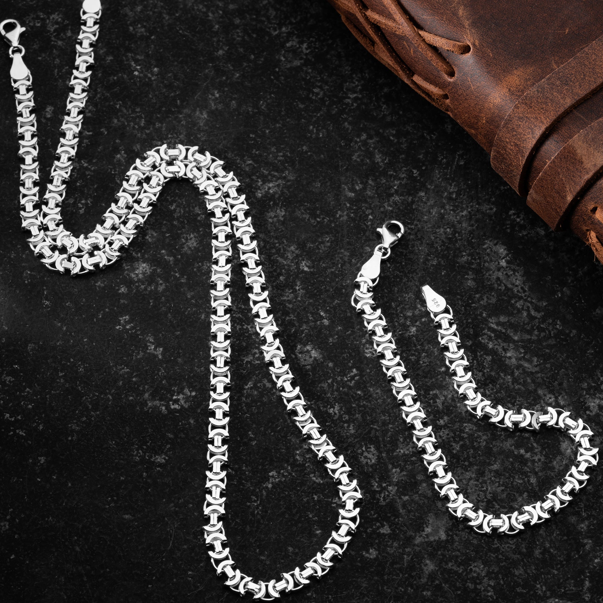 EURO KING HALSKETTE SET | 925 SILBER