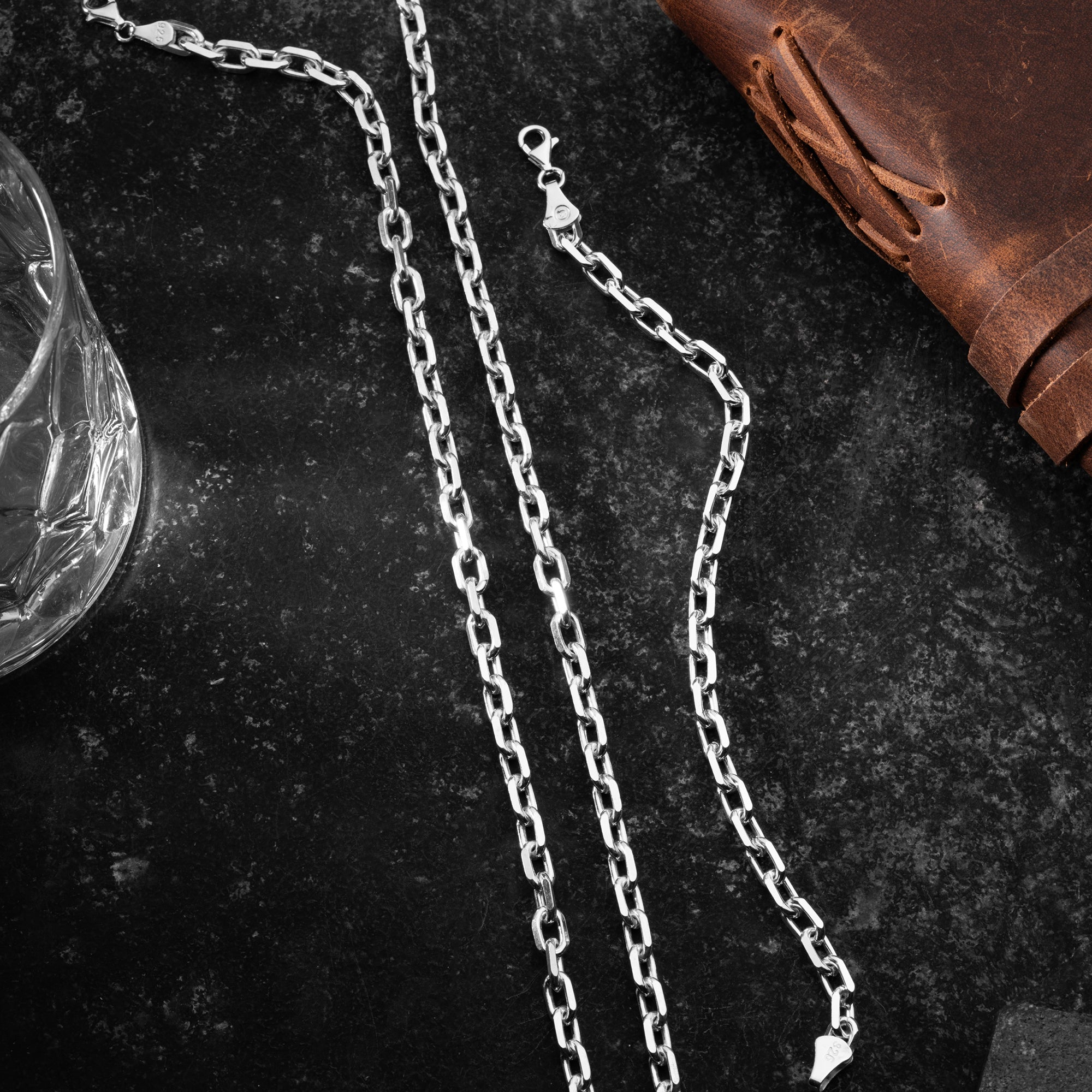 BIG ANKER HALSKETTE SET | 925 SILBER