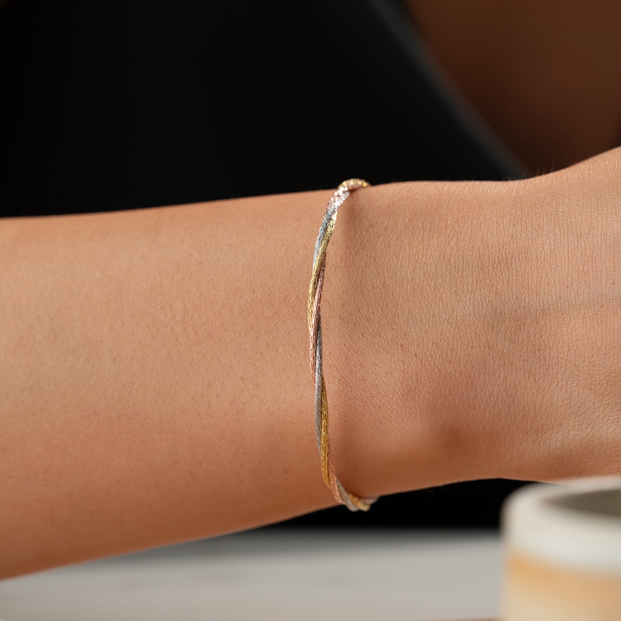 TRICOLOR TWIST ARMREIFEN | 925 SILBER