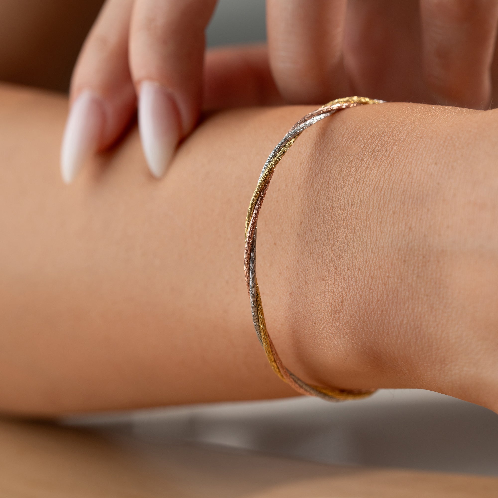 TRICOLOR TWIST ARMREIFEN | 925 SILBER