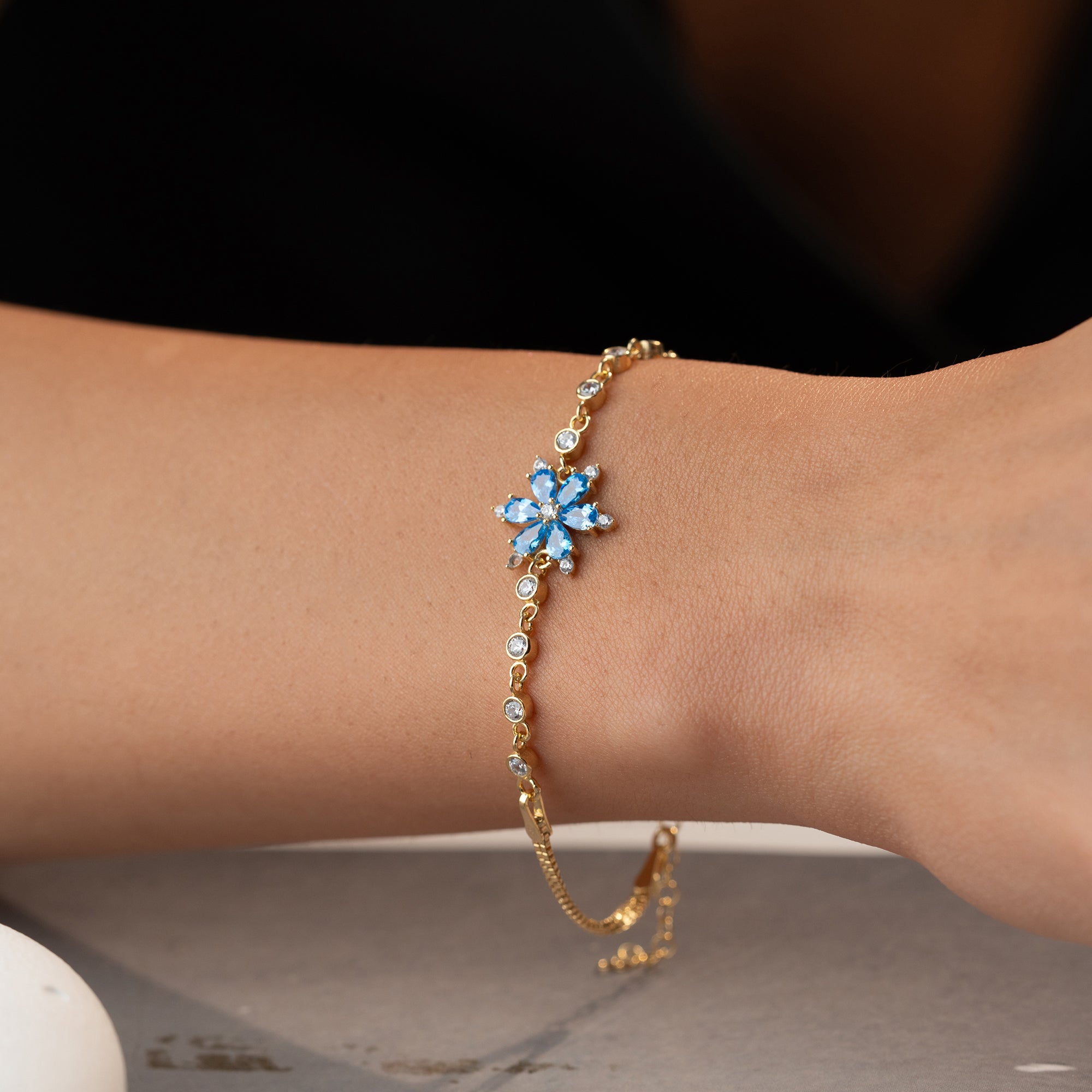 AQUA FLORA ARMBAND | 925 SILBER