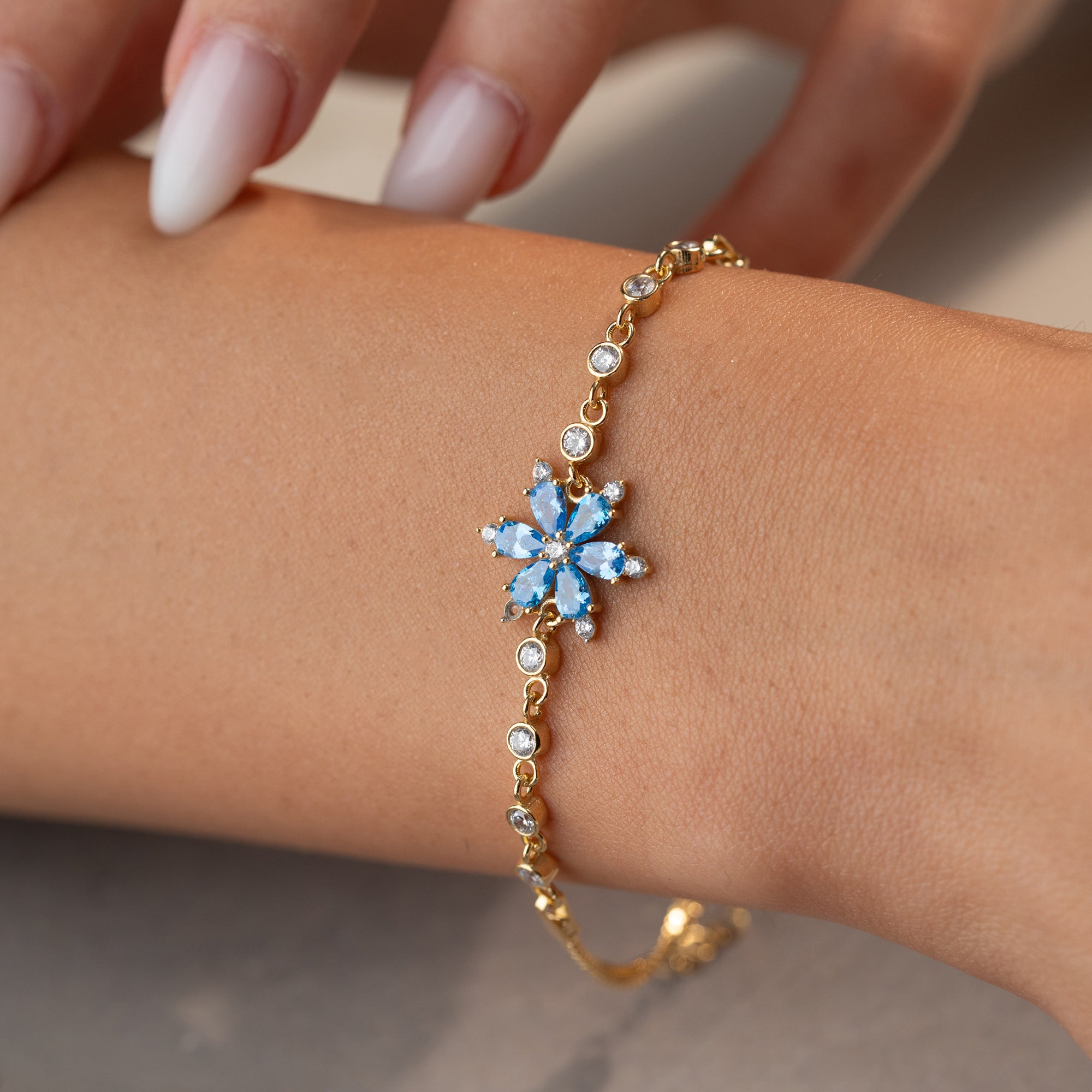AQUA FLORA ARMBAND | 925 SILBER