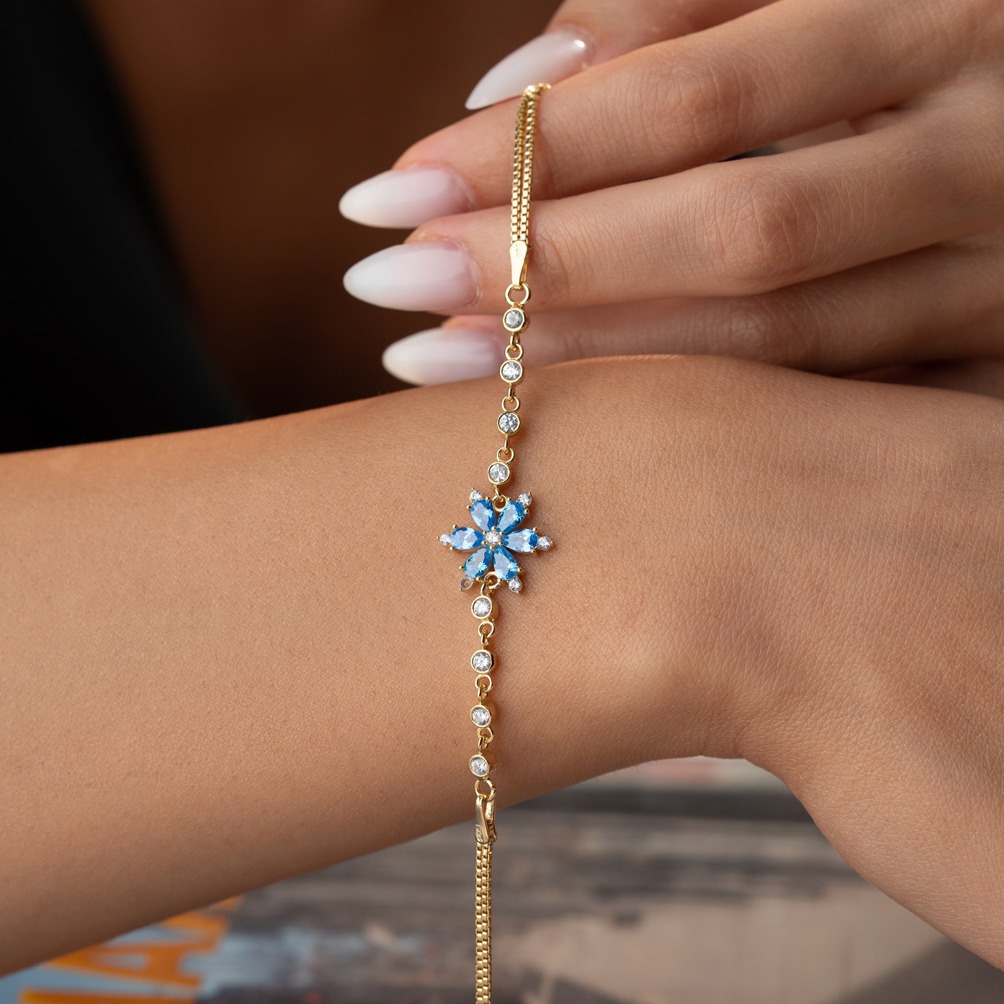 AQUA FLORA ARMBAND | 925 SILBER