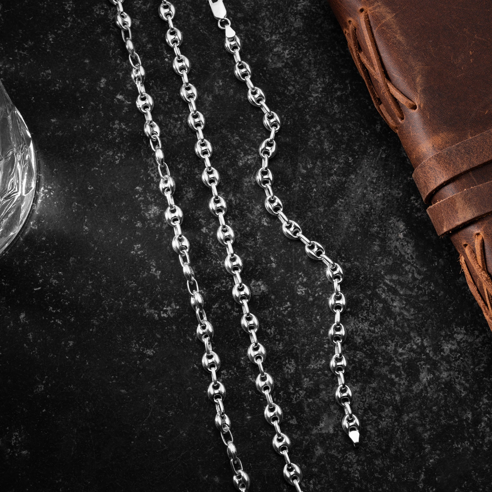 BOHNEN HALSKETTE SET | 925 SILBER