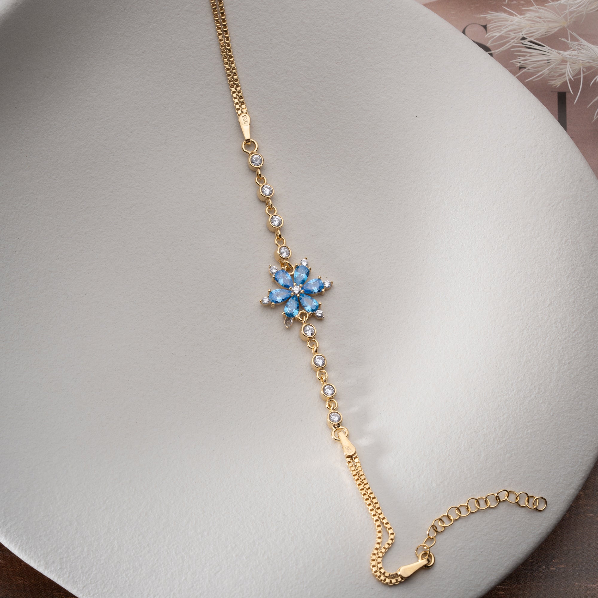 AQUA FLORA ARMBAND | 925 SILBER