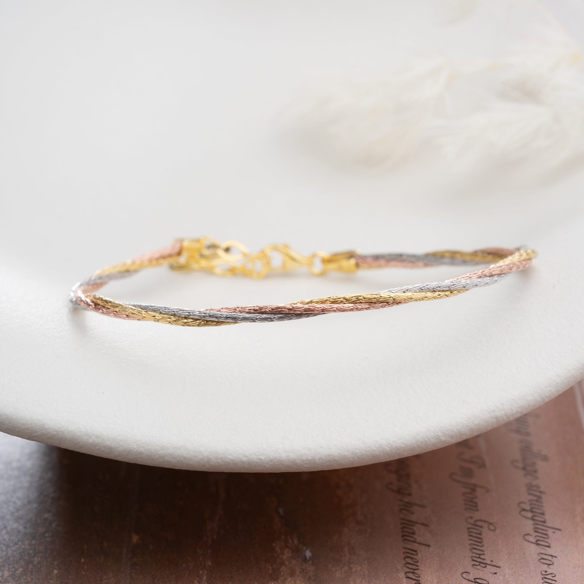 TRICOLOR TWIST ARMREIFEN | 925 SILBER