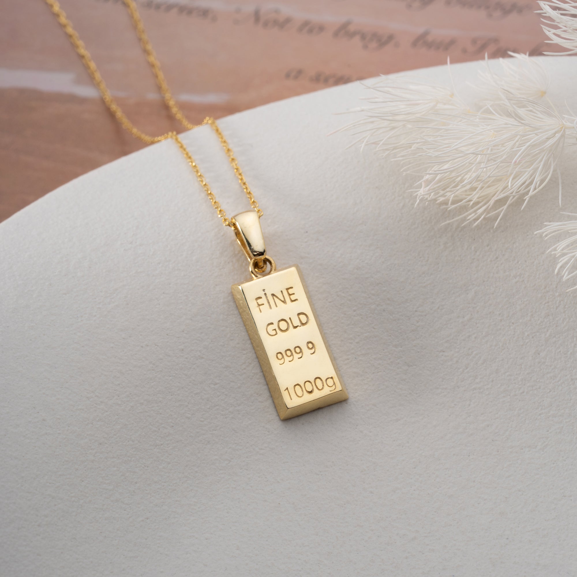 GOLDBAR HALSKETTE| 925 SILBER