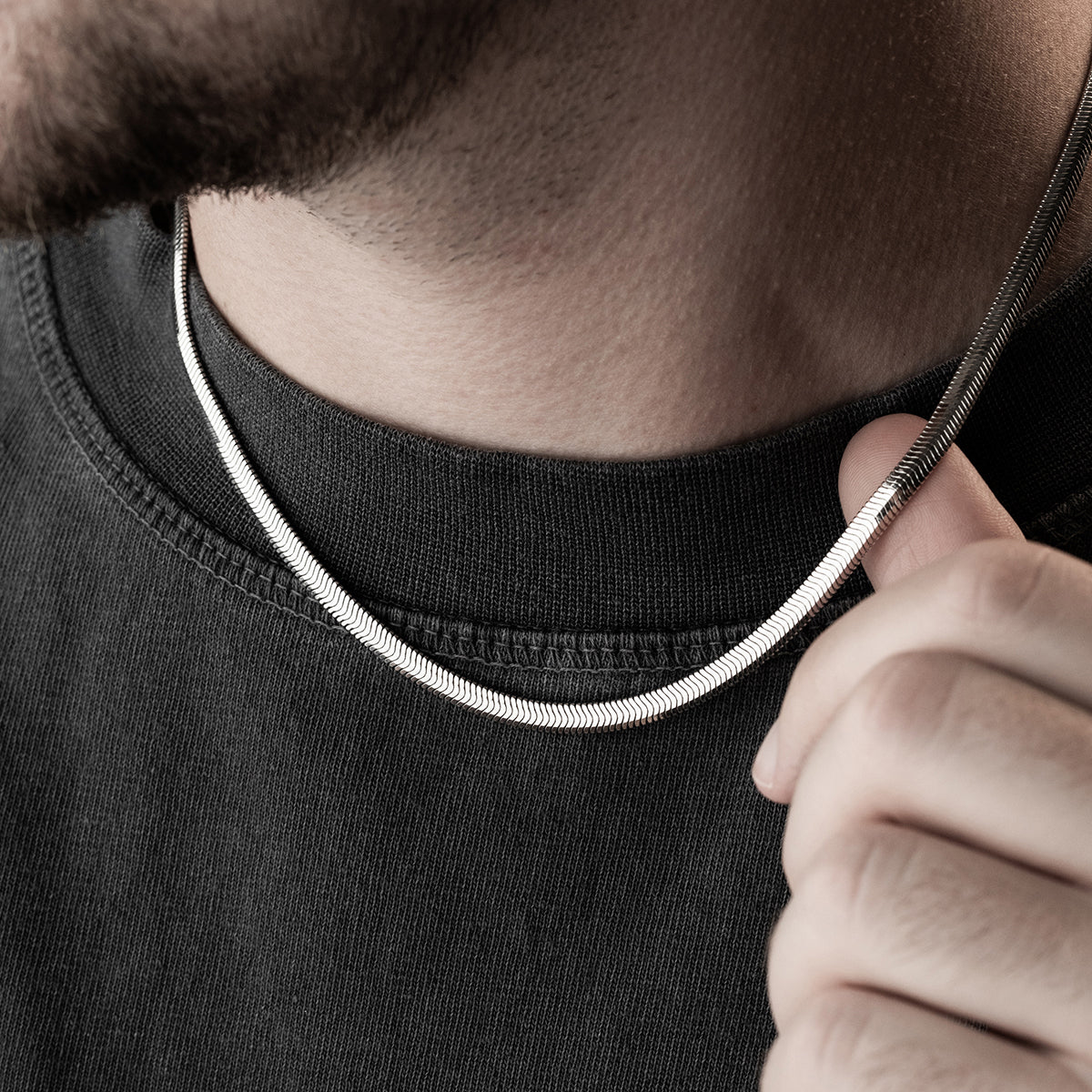 SNAKE HALSKETTE 4 MM | 925 SILBER