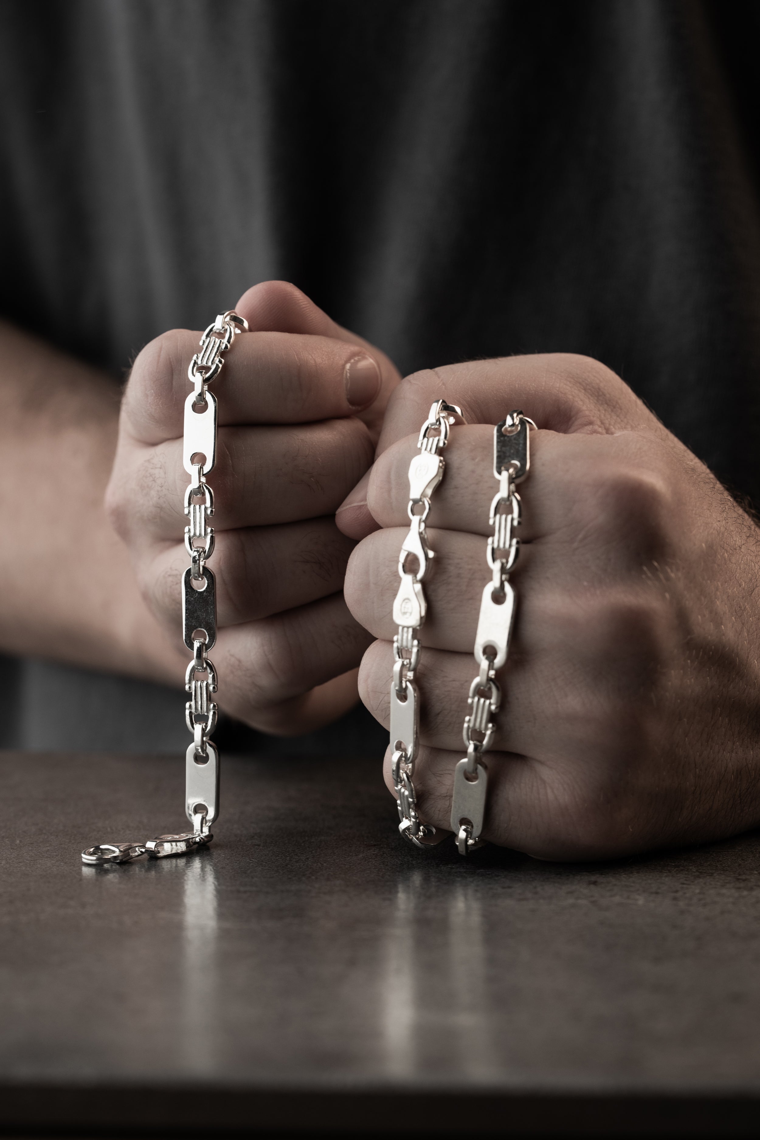 PLATTENKETTE SET 6 MM | 925 SILBER