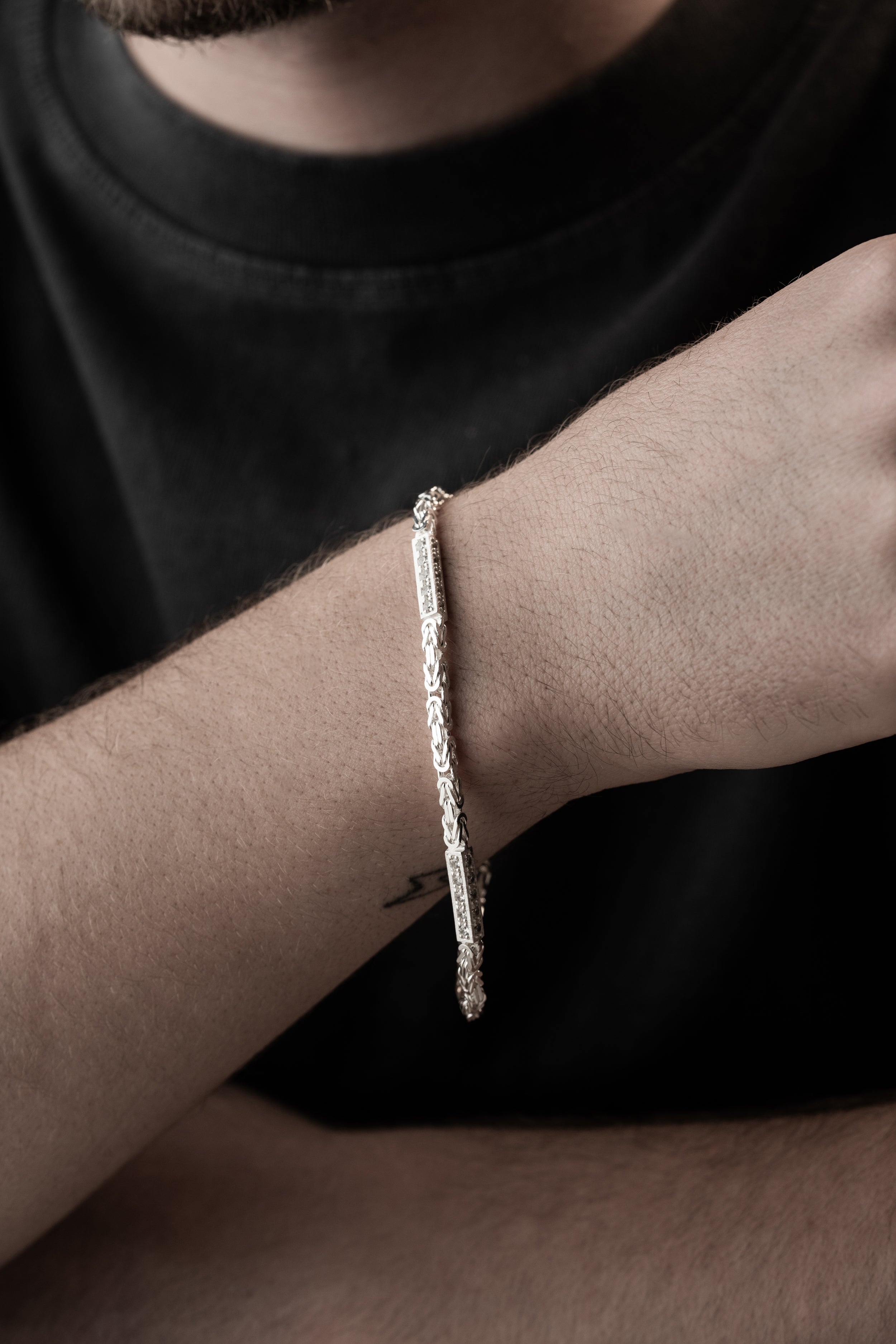 KÖNIGS ARMBAND ICED OUT 3 MM | 925 SILBER