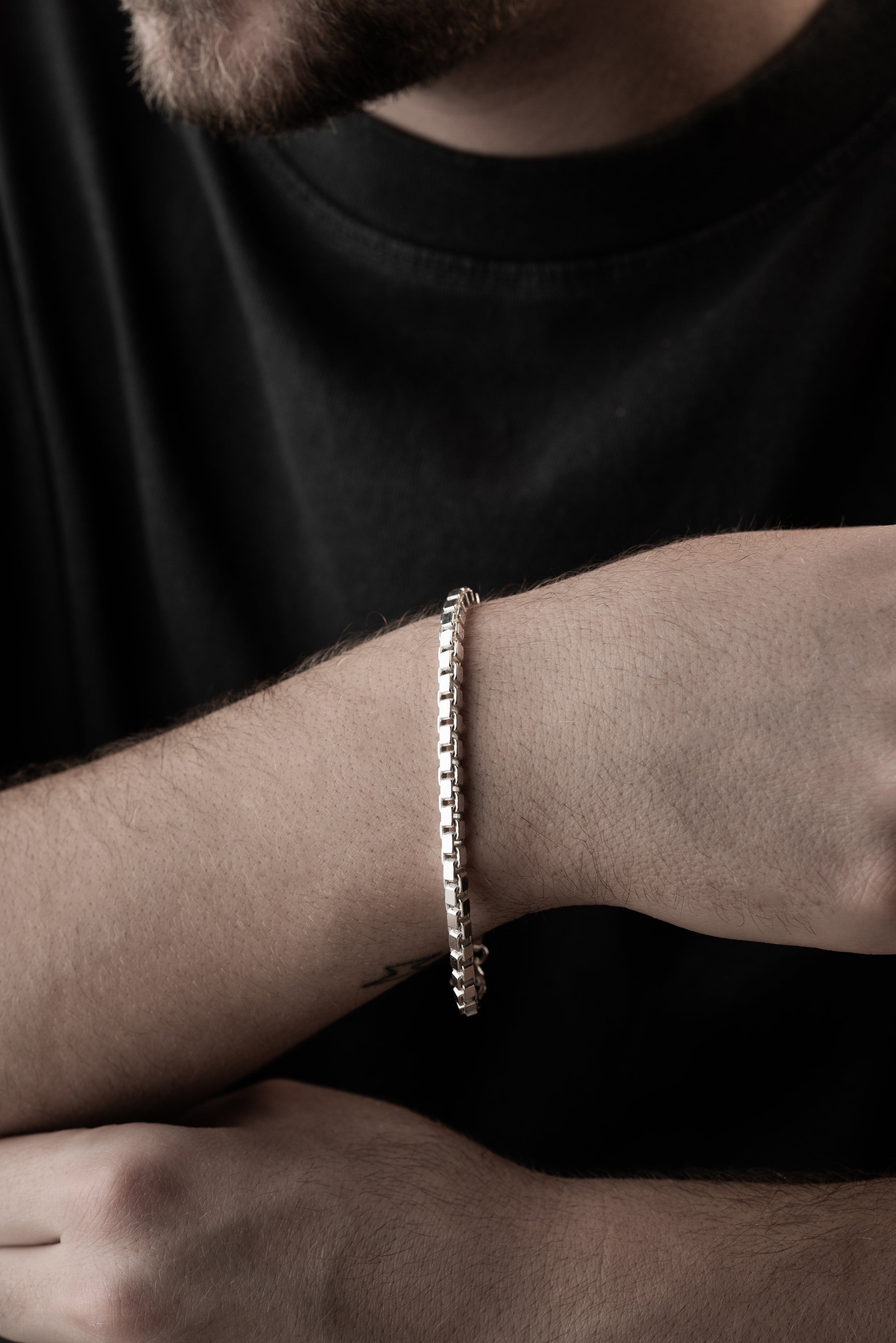 KASTENPANZER ARMBAND 4 MM | 925 SILBER