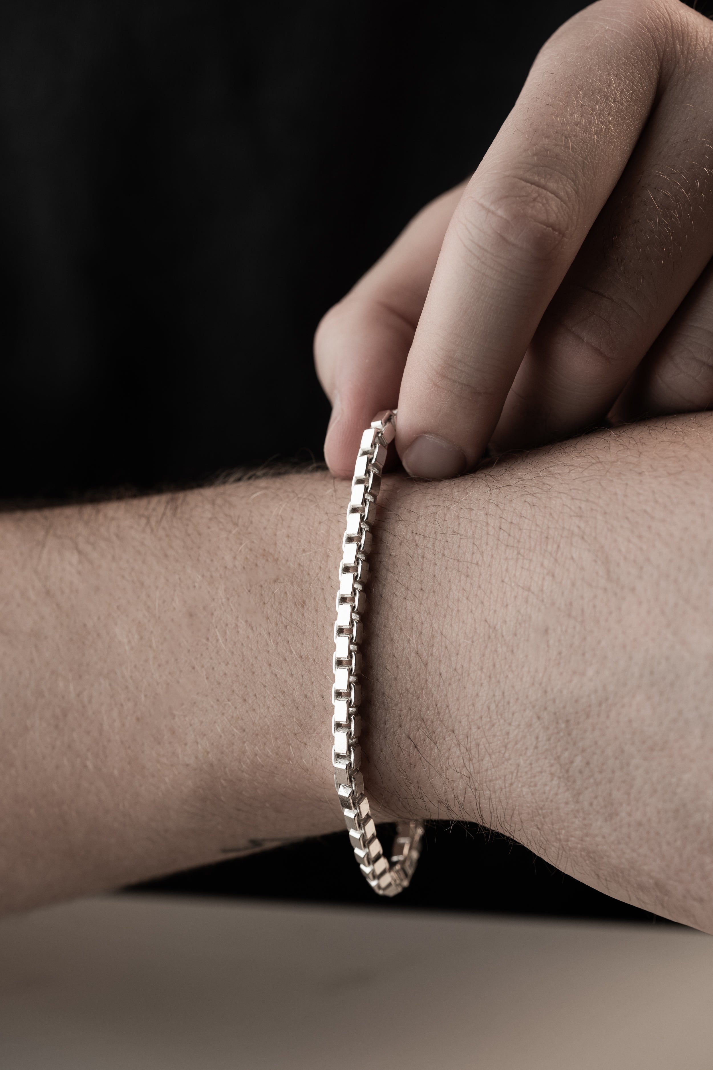 KASTENPANZER ARMBAND 4 MM | 925 SILBER