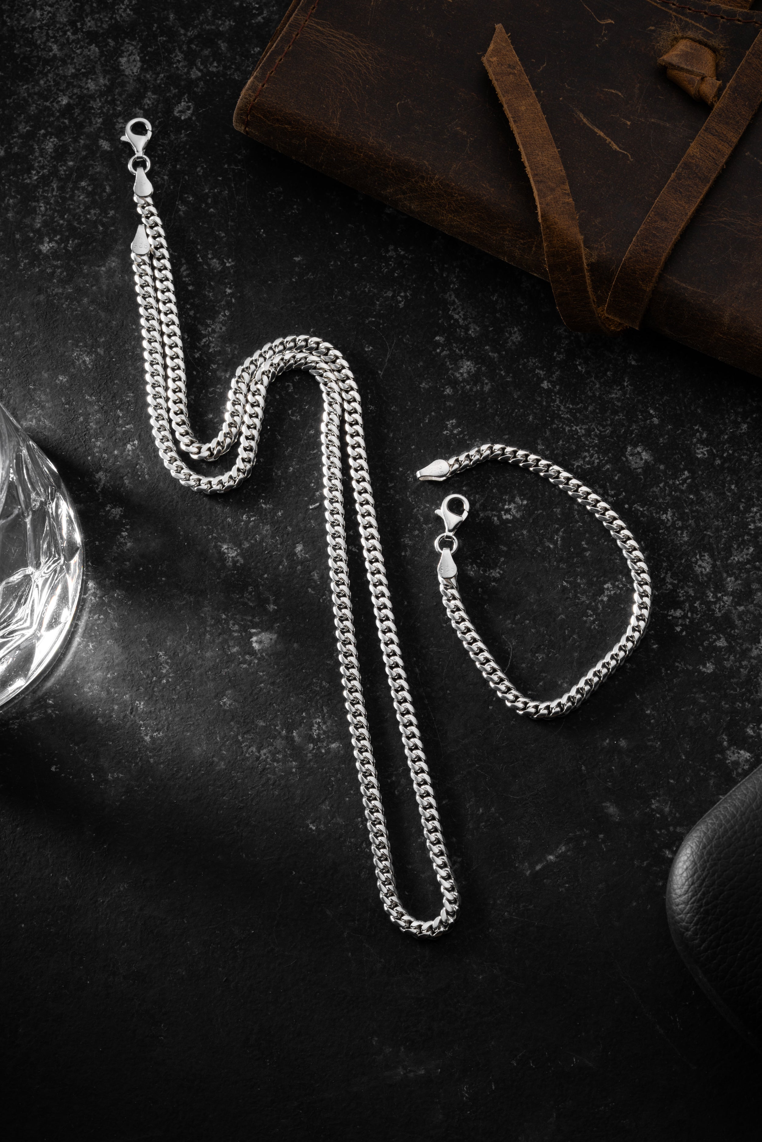 PANZER HALSKETTE SET 4 MM | 925 SILBER