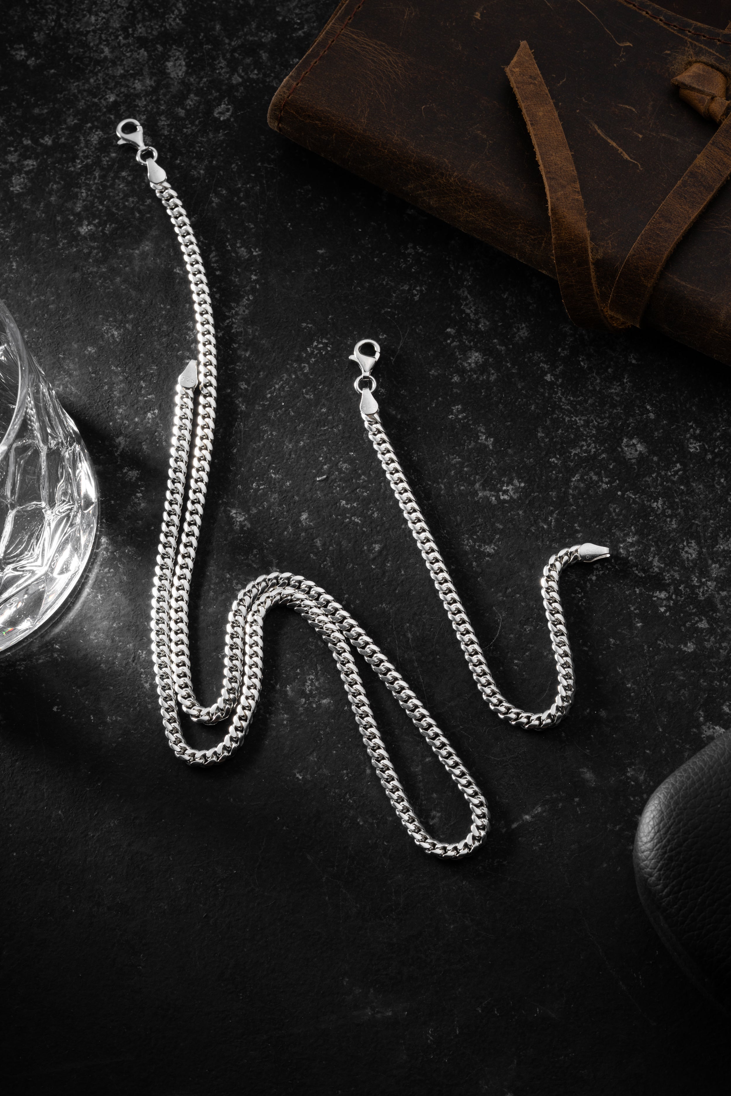 PANZER HALSKETTE SET 4 MM | 925 SILBER