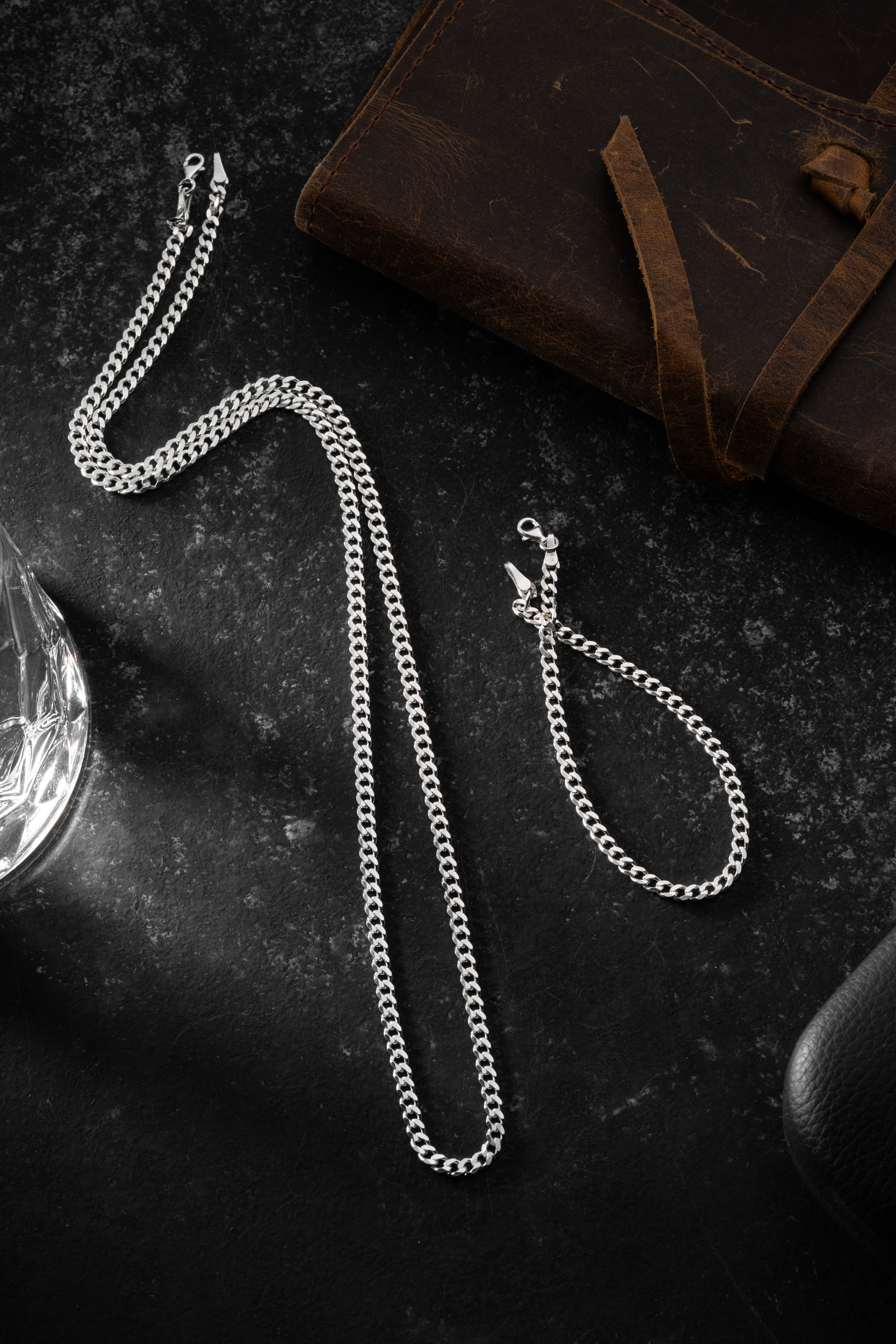 PANZER HALSKETTE SET 3 MM | 925 SILBER