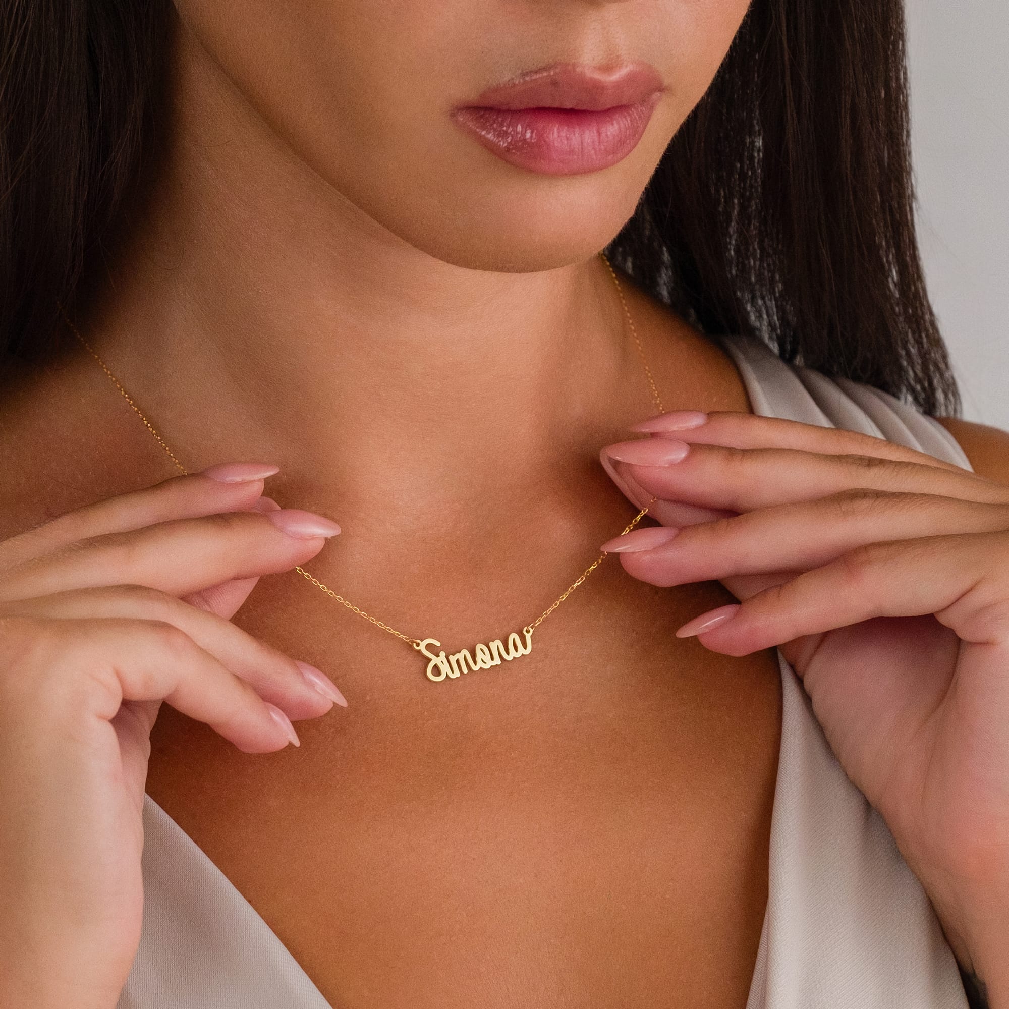 Conjoined Letters Necklace - 925 Silver