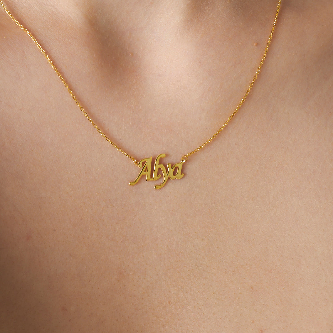 Tailed Name Necklace - 925 Silver