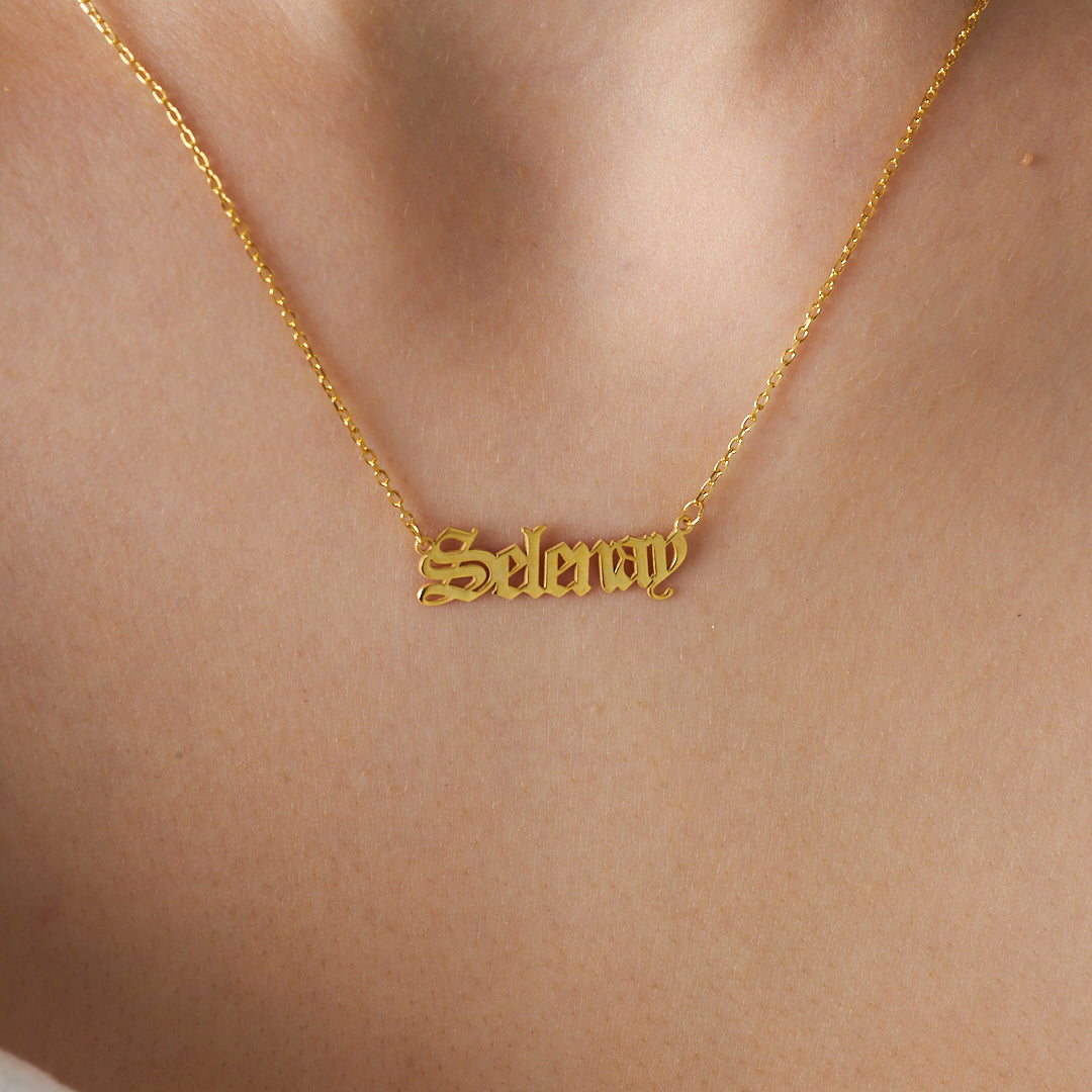 Complex Written Name Necklace - 925 Silver