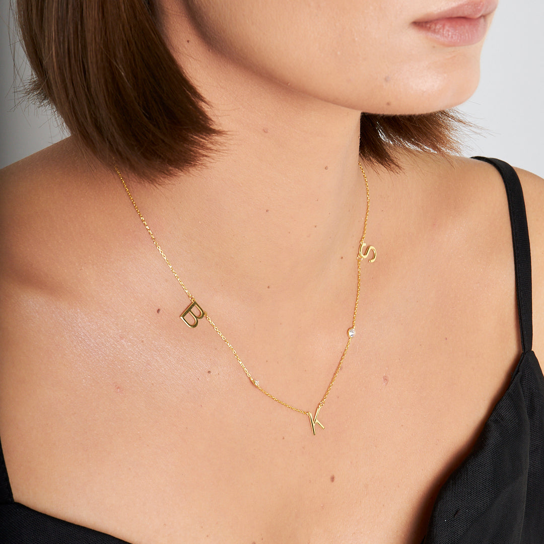 Three Letter Necklace - 925 SILVER