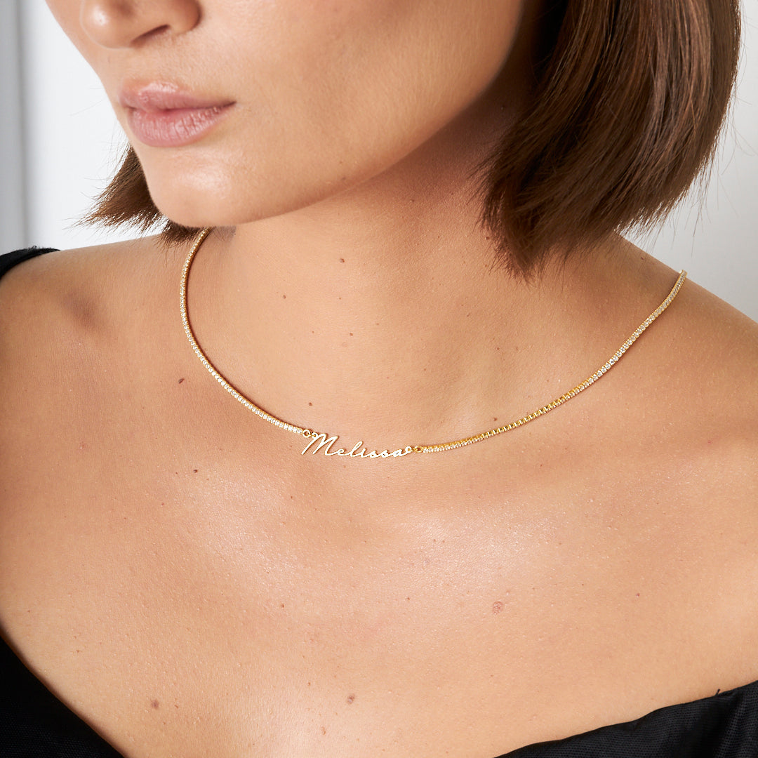 Waterway Chain Name Necklace - 925 SILVER