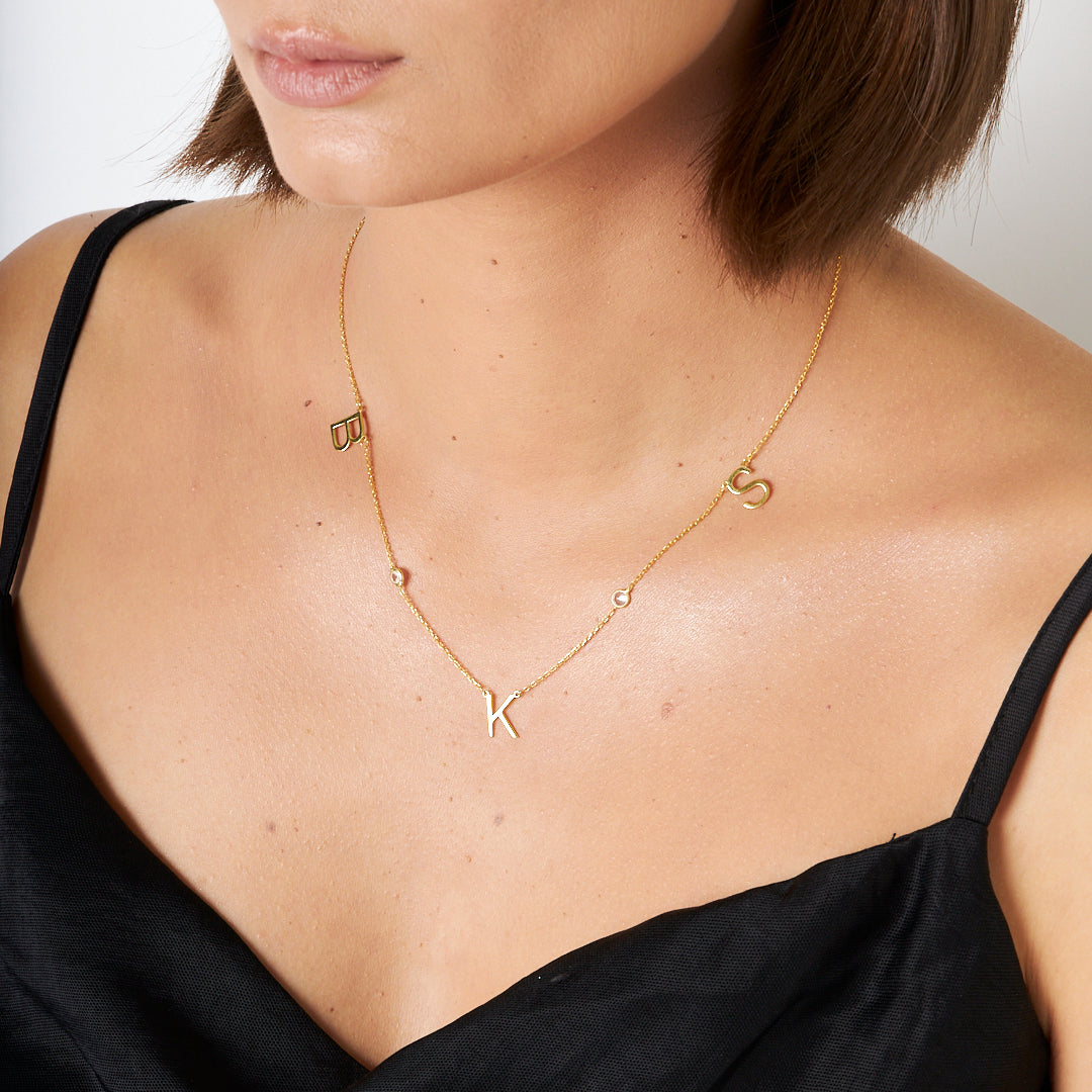 Three Letter Necklace - 925 SILVER