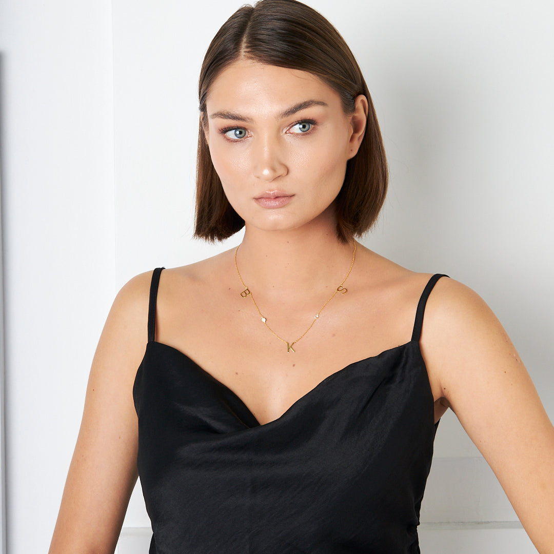 Three Letter Necklace - 925 SILVER