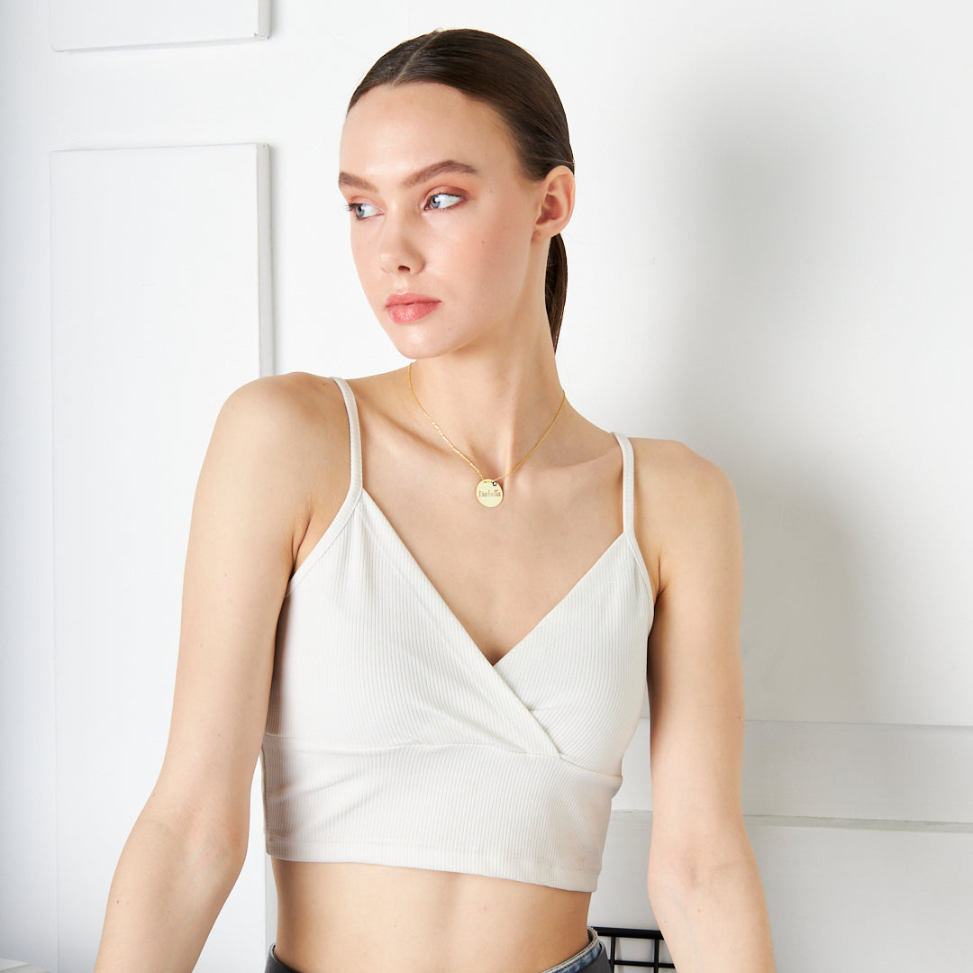 PLATTEN GRAVUR KETTE MIT NAZAR | 925 SILBER