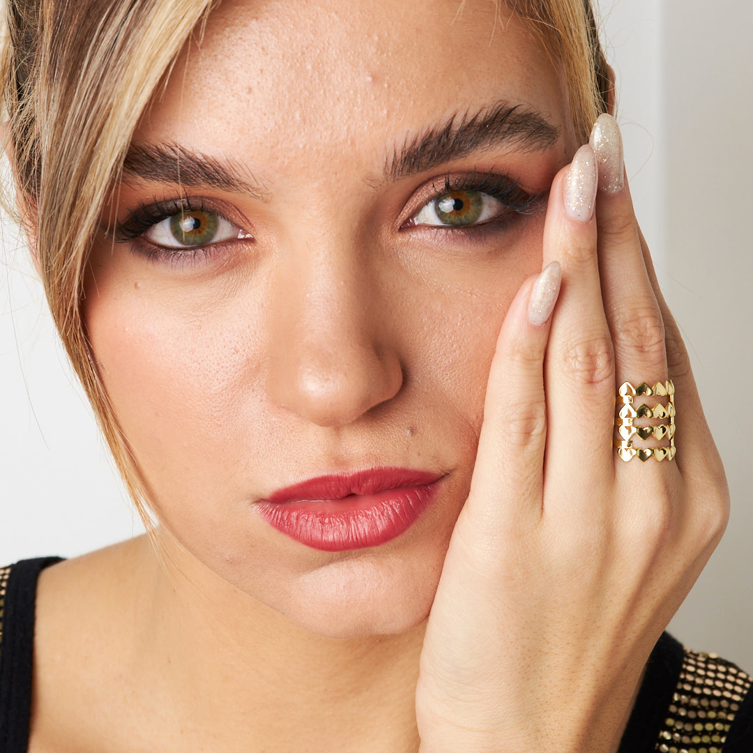 Heart Wave Ring - 925 SILVER