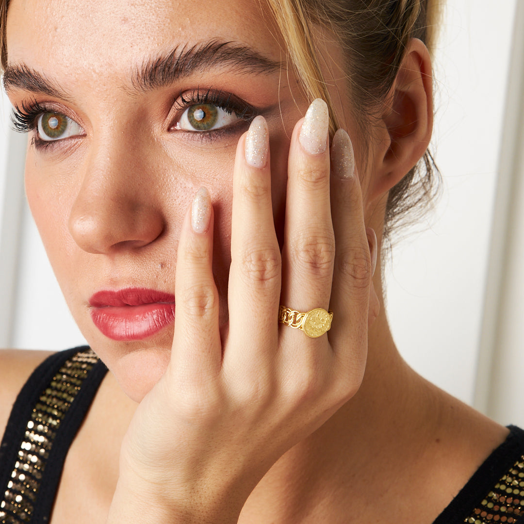 Monogrammed Twist Ring - 925 SILVER