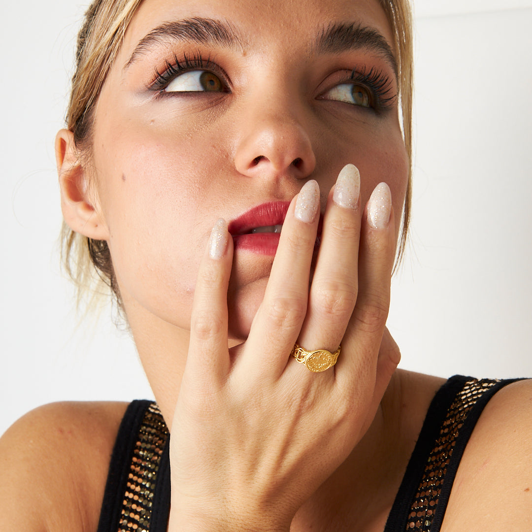 Monogrammed Twist Ring - 925 SILVER