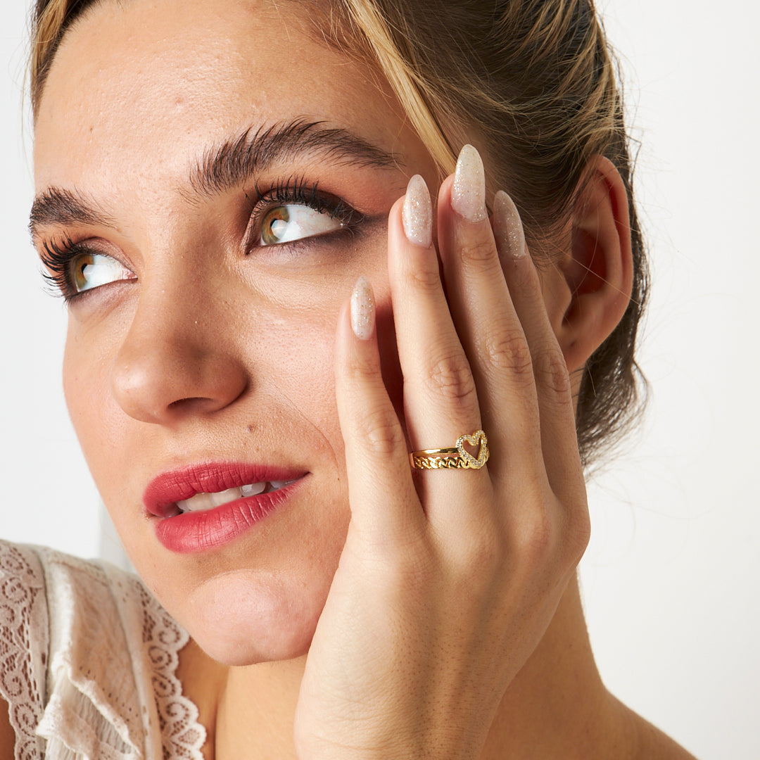 Heart Stone Necklace - 925 SILVER