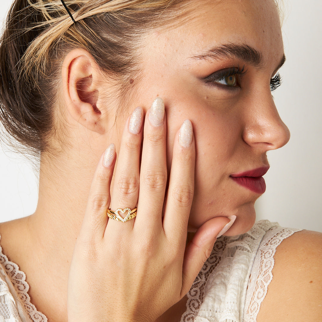 Heart Stone Necklace - 925 SILVER