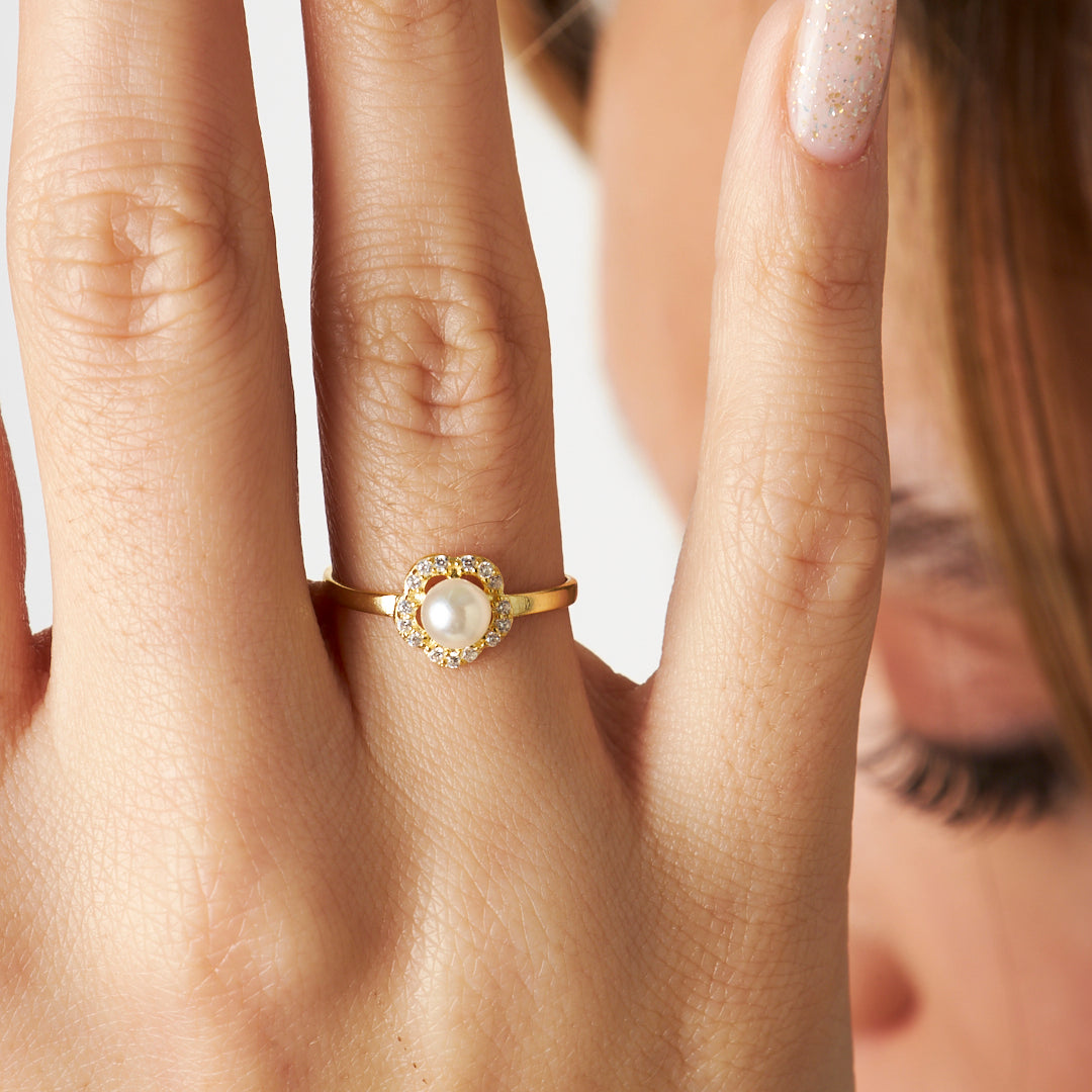 Water Pearl Ring - 925 SILVER