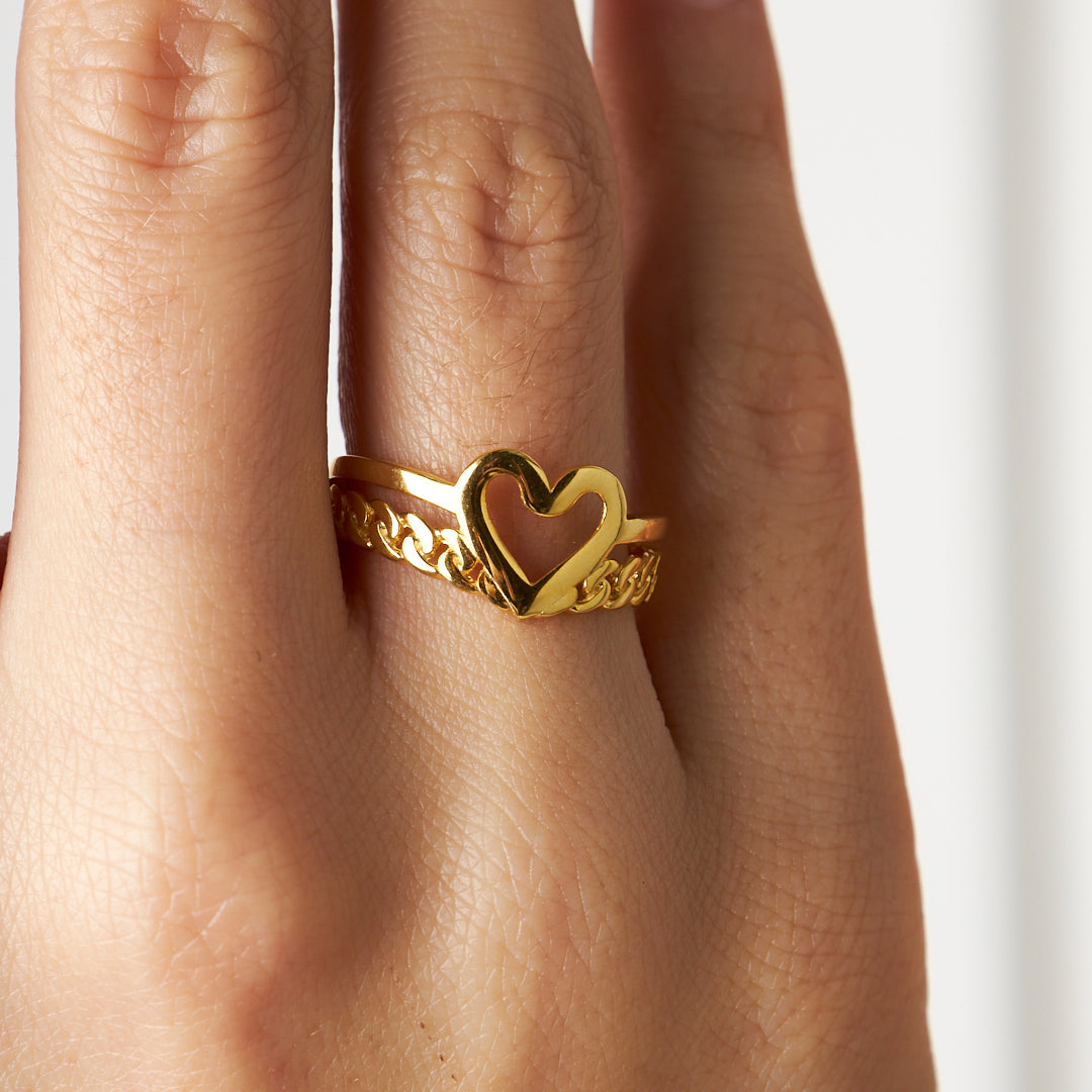 Elegant Heart Ring - 925 SILVER