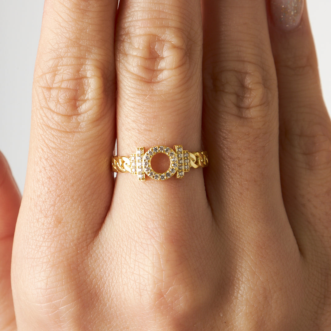 MODERN STEIN RING | 925 SILBER