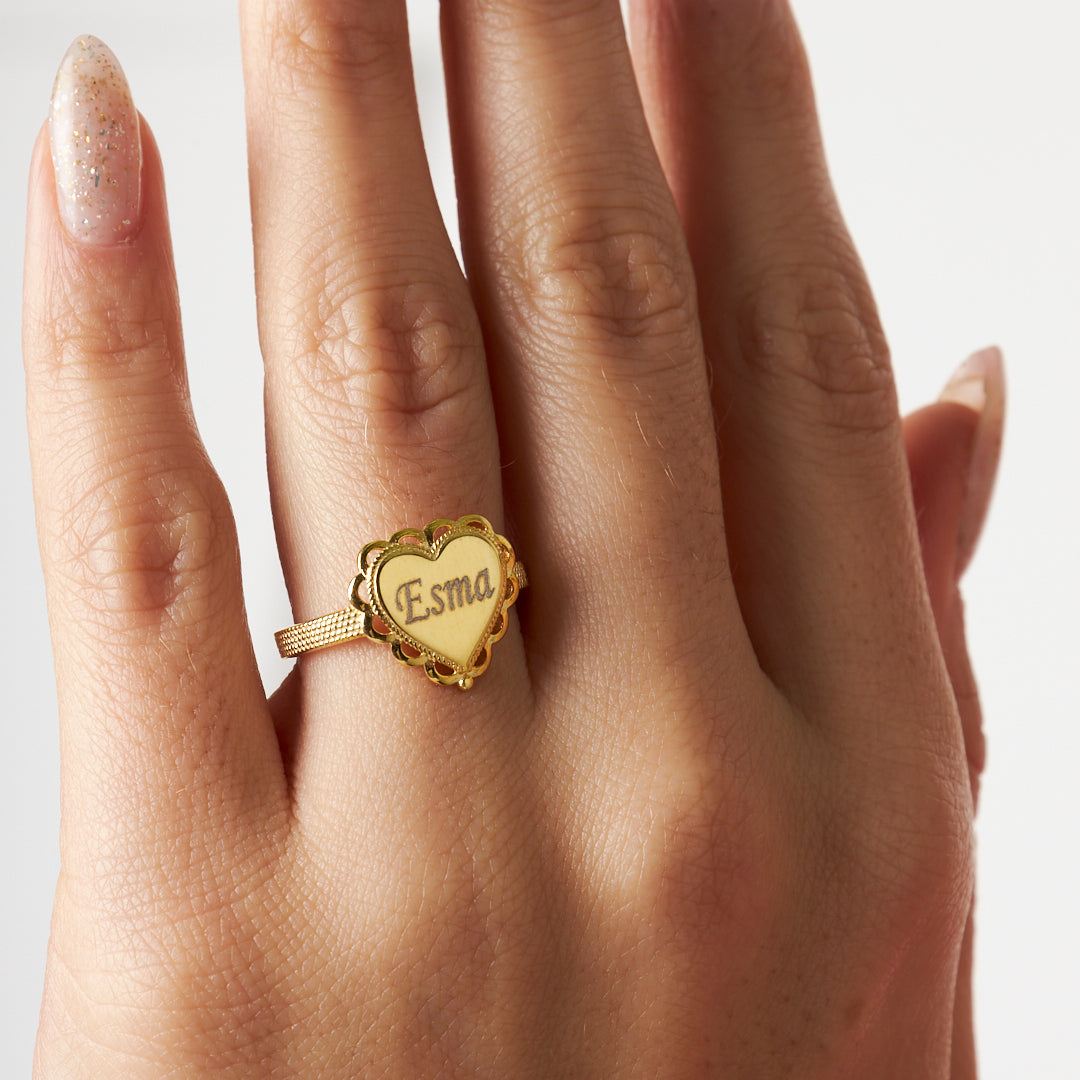 LOVE RING MIT GRAVUR | 925 SILBER