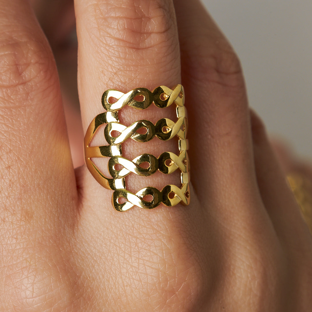 Infinite Rib Ring - 925 SILVER