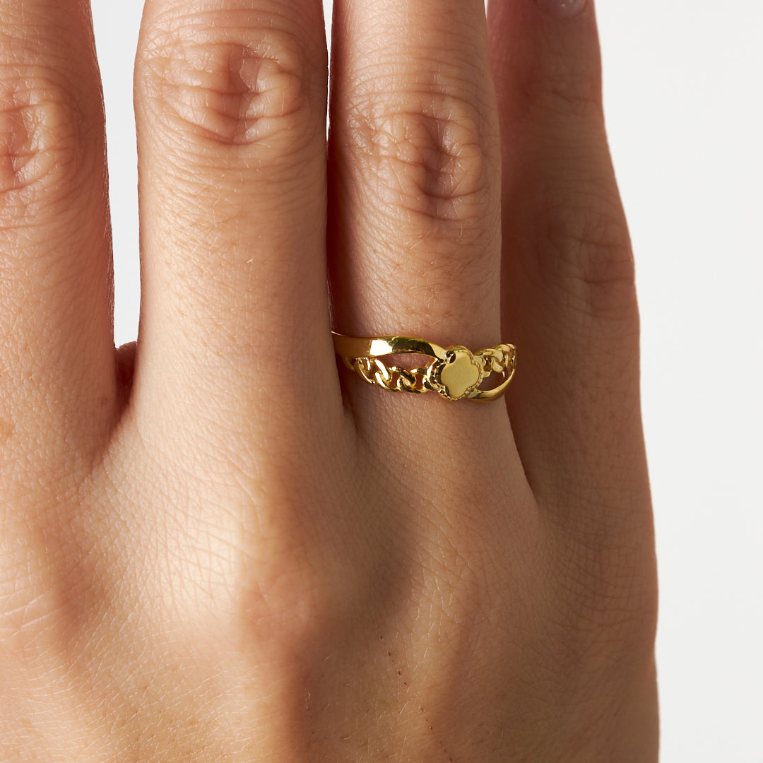 Chain Clover Model Ring - 925 SILVER