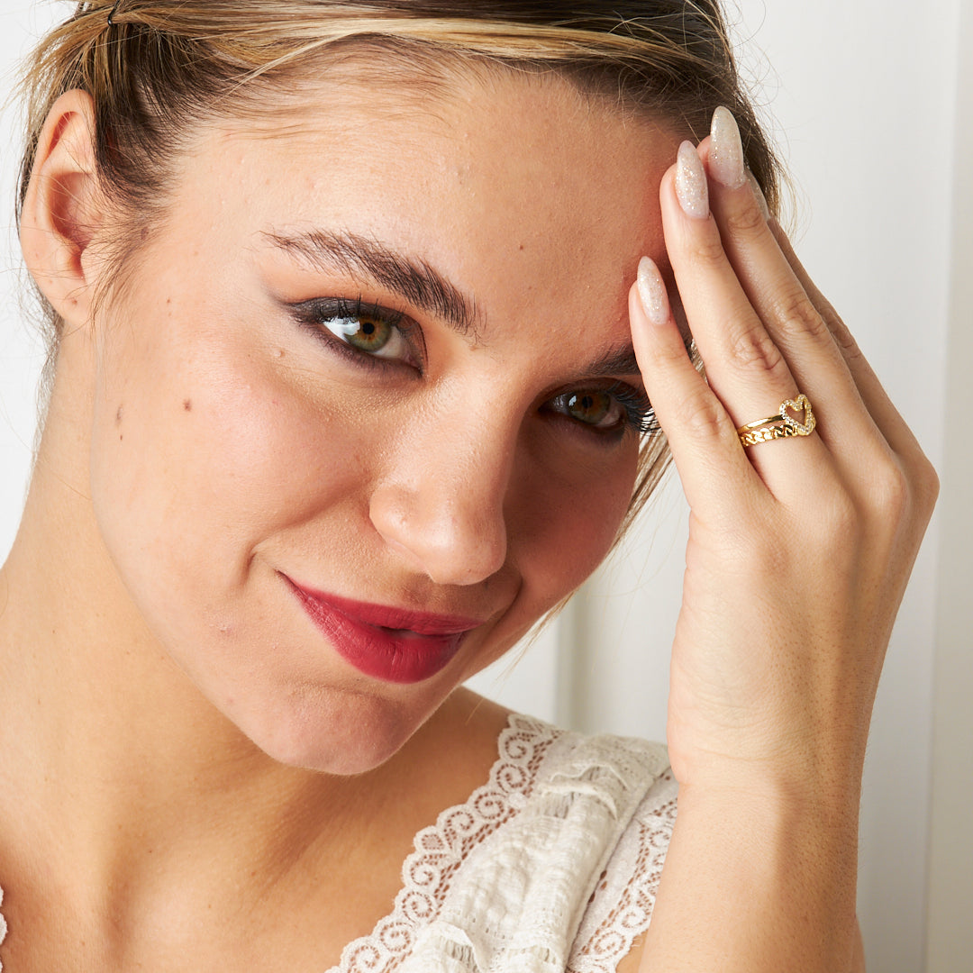 Heart Stone Necklace - 925 SILVER