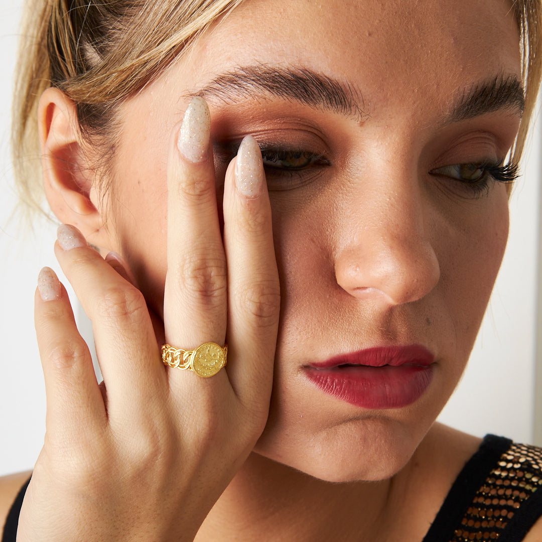 Monogrammed Twist Ring - 925 SILVER