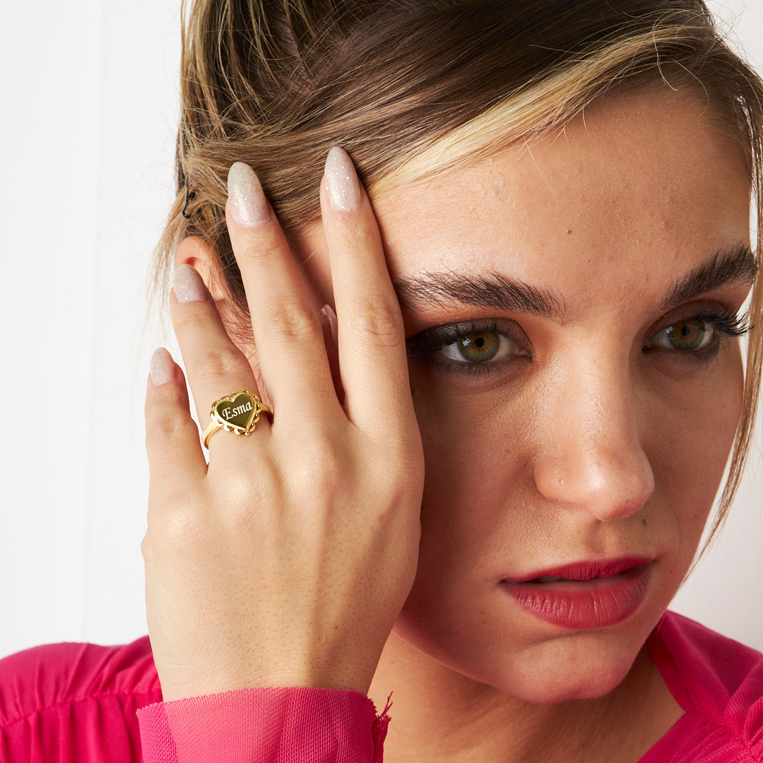 LOVE RING MIT GRAVUR | 925 SILBER