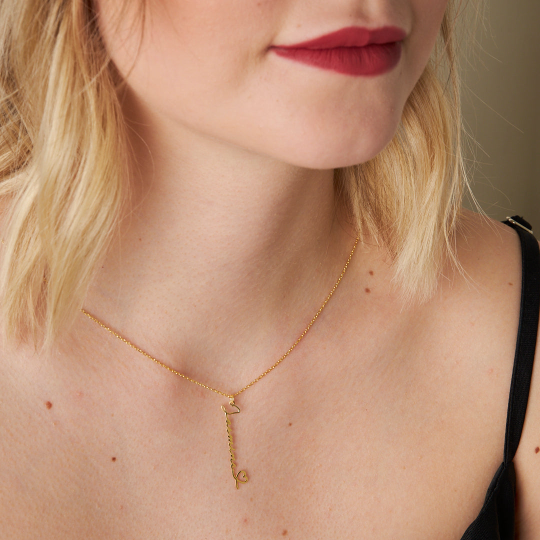 Heart Symbol Name Necklace - 925 SILVER