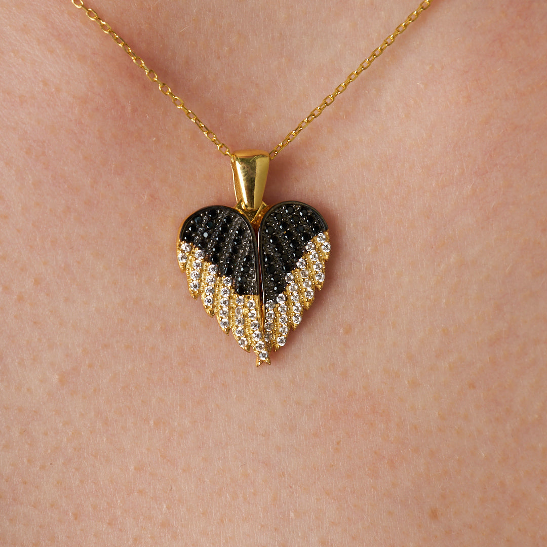 Wings of Love Name Necklace - 925 Silver