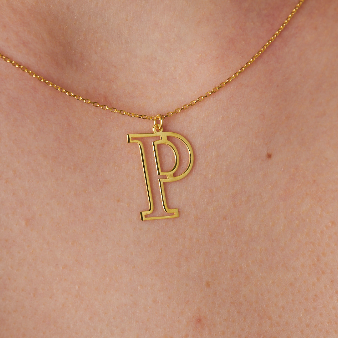 Capital Letter Necklace - 925 Silver
