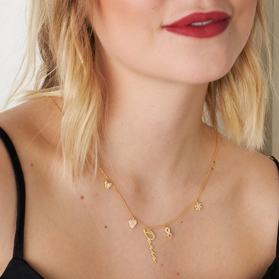 Charm Signature Necklace - 925 Silver