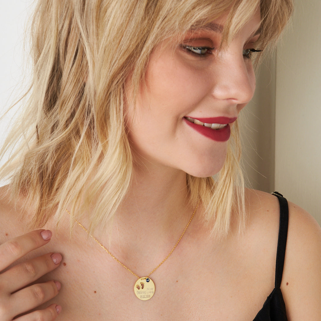 Evil Eye First Step Newborn Necklace - 925 Silver