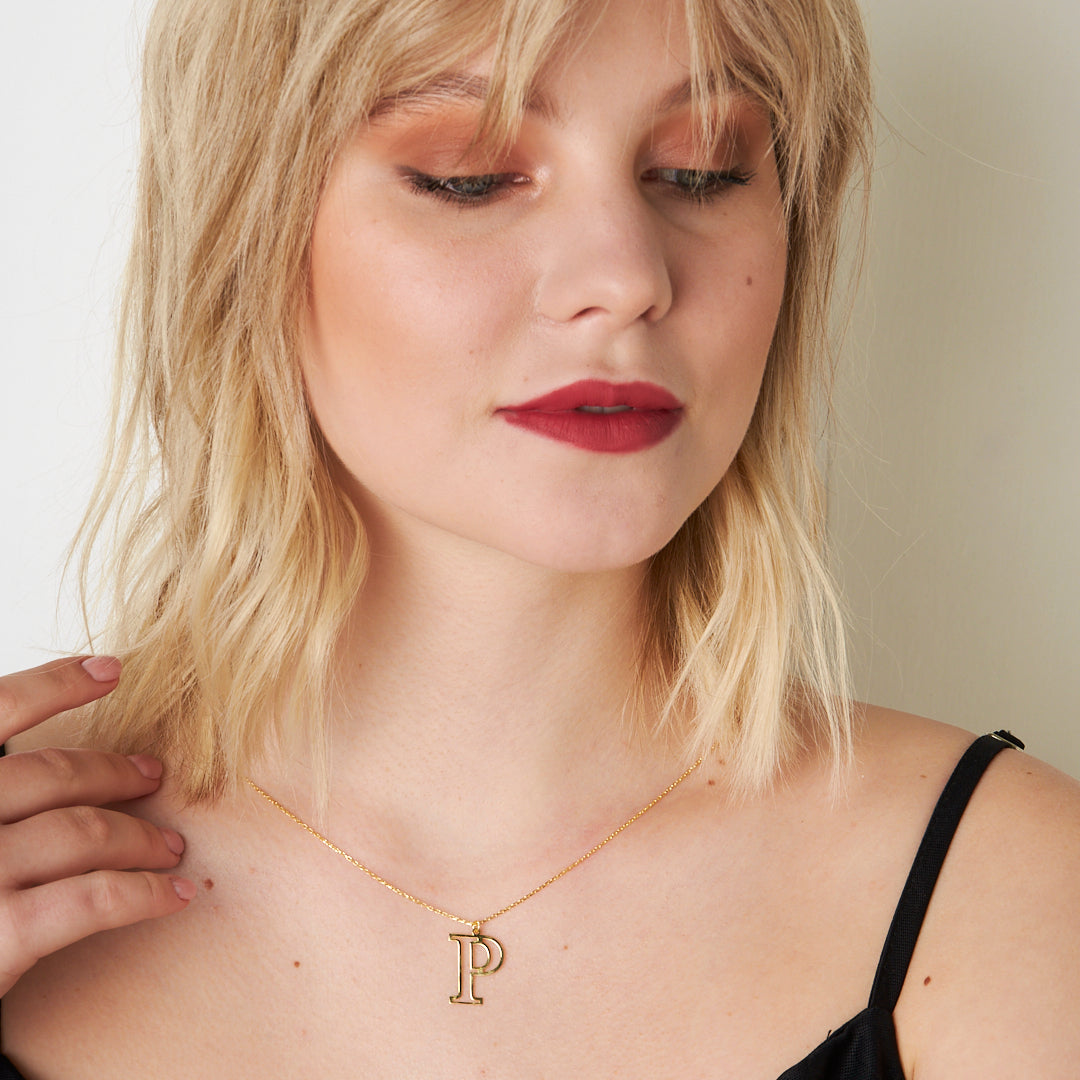 Capital Letter Necklace - 925 Silver