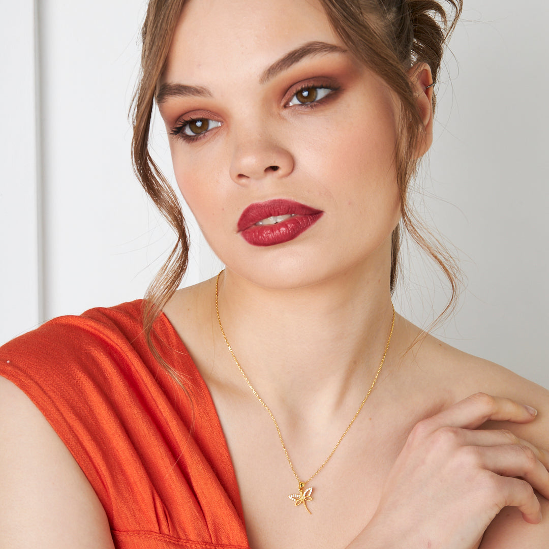 Dragonfly Necklace - 925 Silver